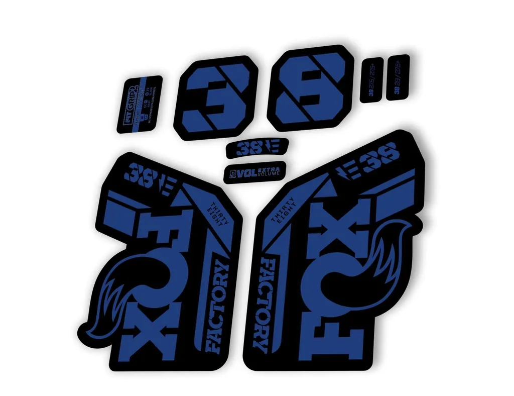 FOX 38 2021 E Bike Forks Suspension Factory Decal Sticker Adhesive Dark Blue
