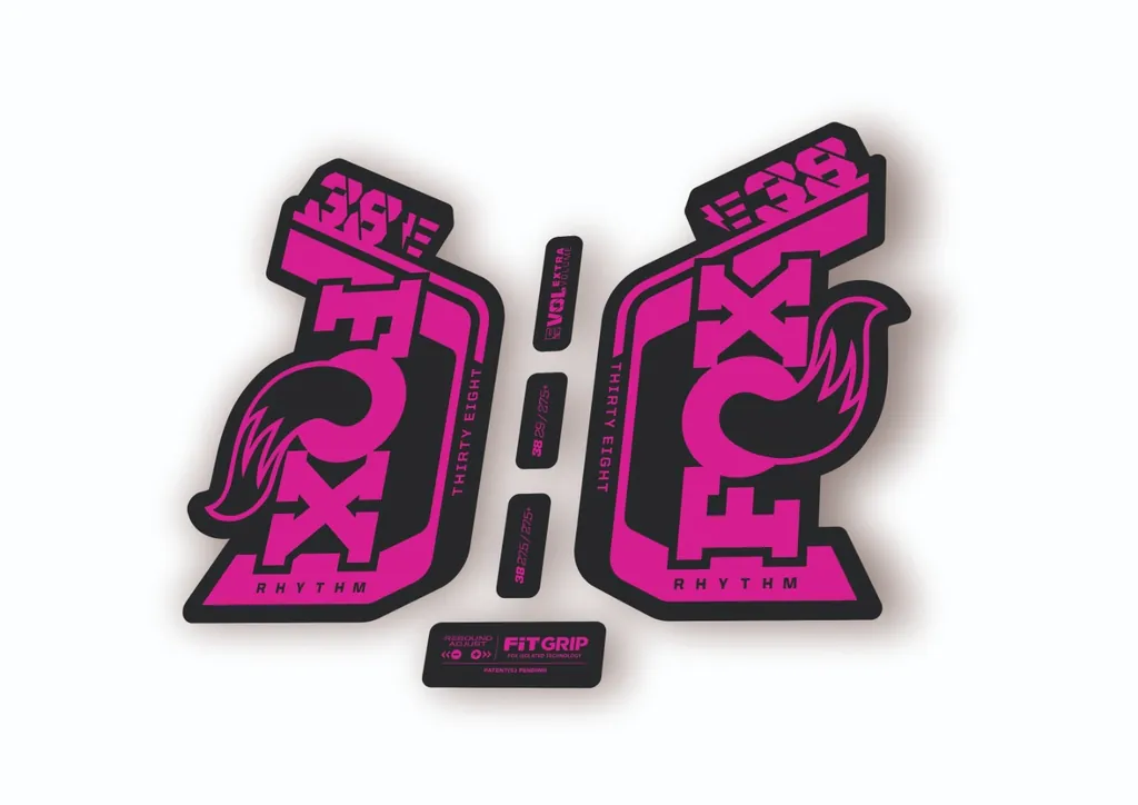 Fox 38 Rhythm E Bike 2024 Fork Suspension Factory Decal Sticker Adhesive Pink