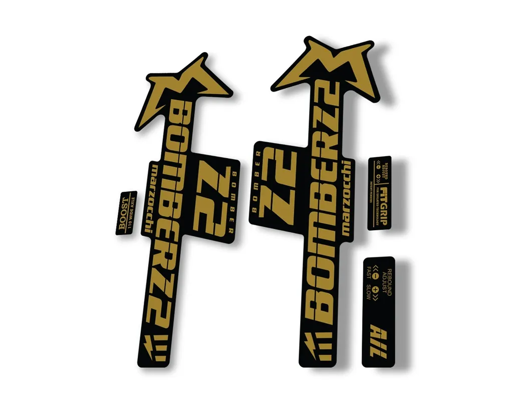 Marzocchi Bomber Z2 E Bike 2022 Fork Suspension Sticker Decal Kit Gold