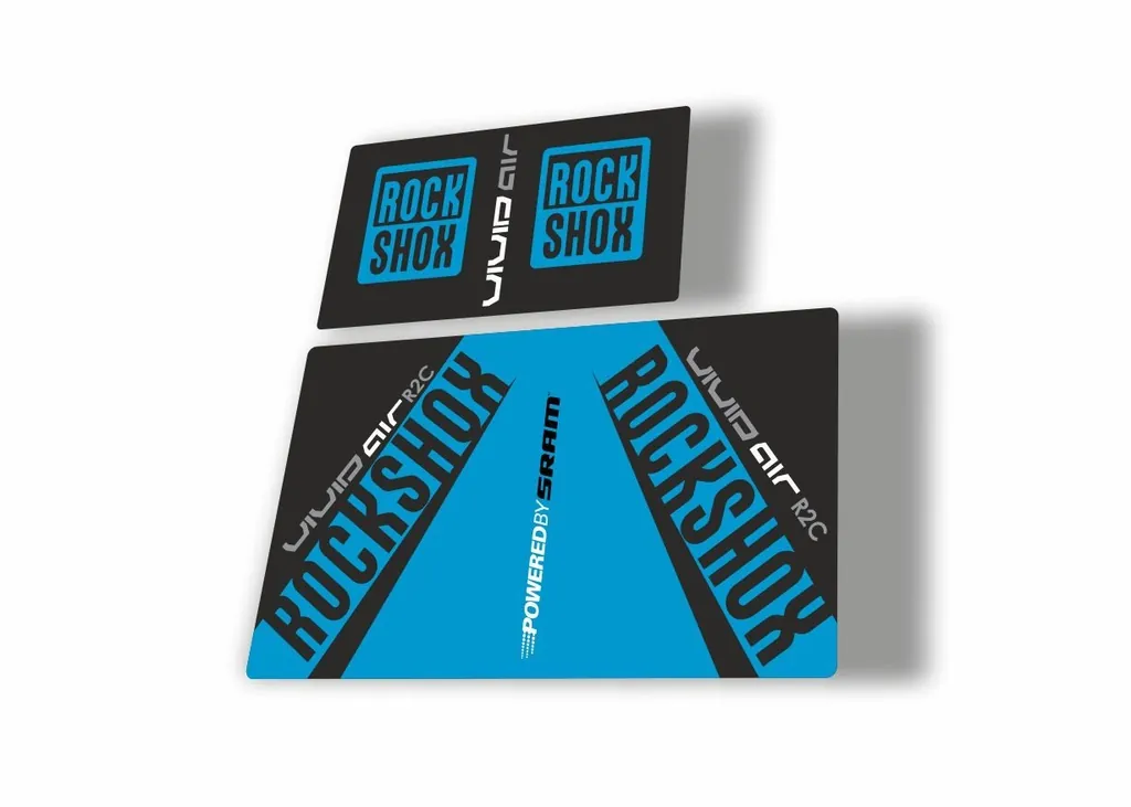 Rock Shox Vivid Air R2C 2017 Rear Shock MTB Decal Sticker Adhesive Blue