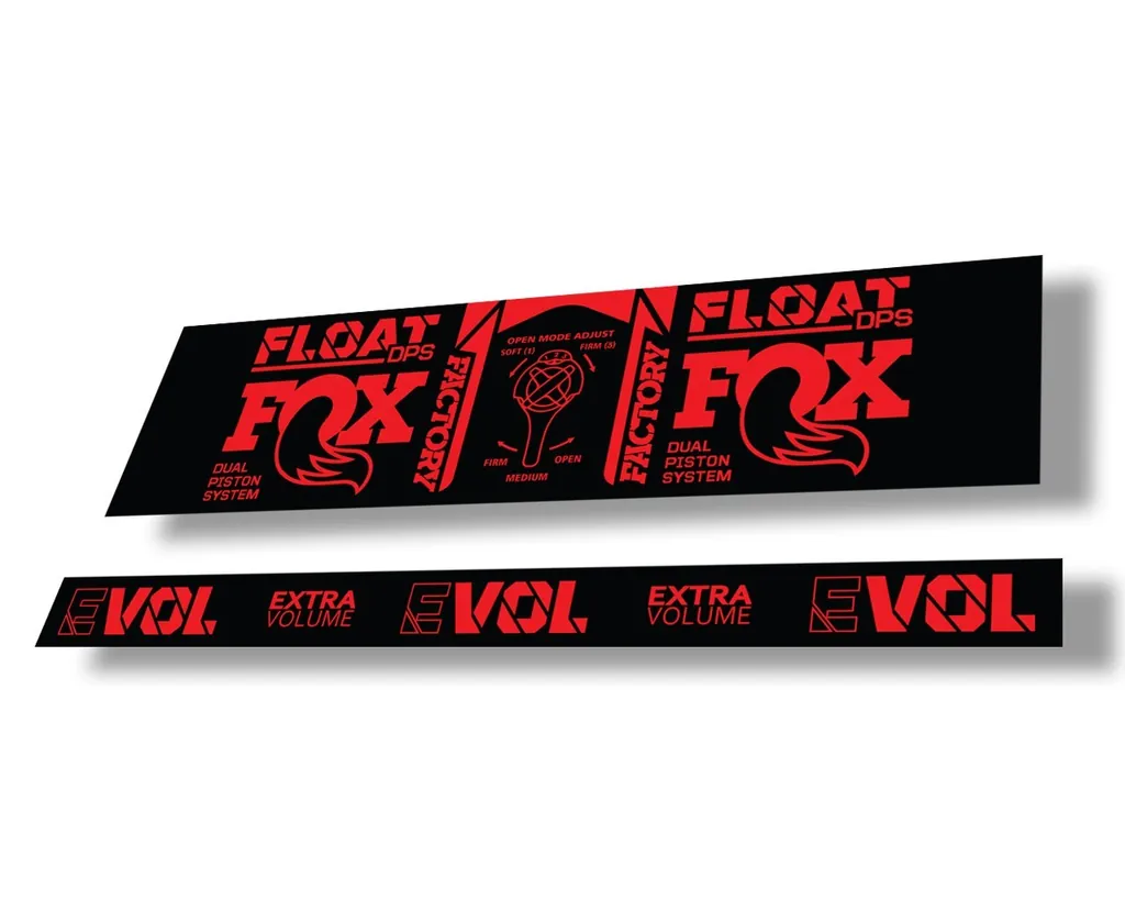 FOX Float DPS 2021 Rear Shock Suspension Factory Sticker Adhesive Decal Red
