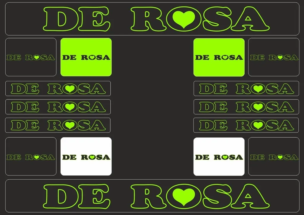 Bicycle Vinyl Frame Stickers – Compatible with DE ROSA Road Bikes – Green