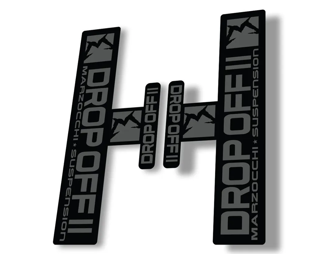 Marzocchi Drop Off II 2 2006 Fork Suspension Sticker Decal Kit Adhesive Gray