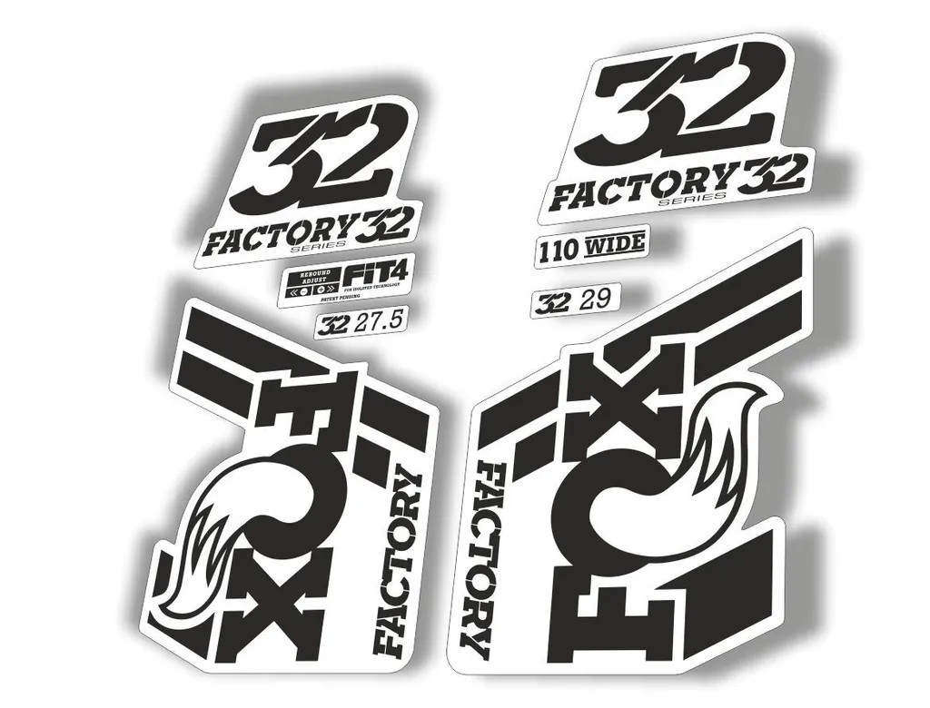 FOX 32 Float 2018-19 Forks Suspension Factory Decal Sticker Adhesive White Black
