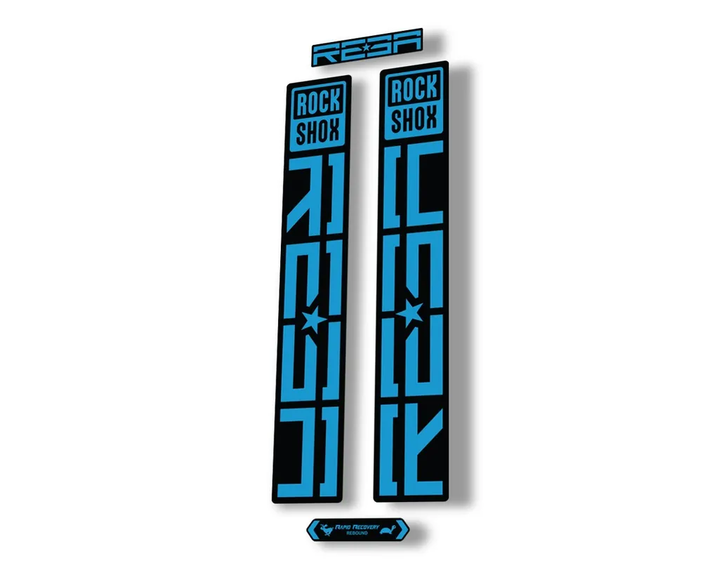 Rock Shox REBA 2021 Fork Decal Mountain Bike Sticker Adhesive Set Blue