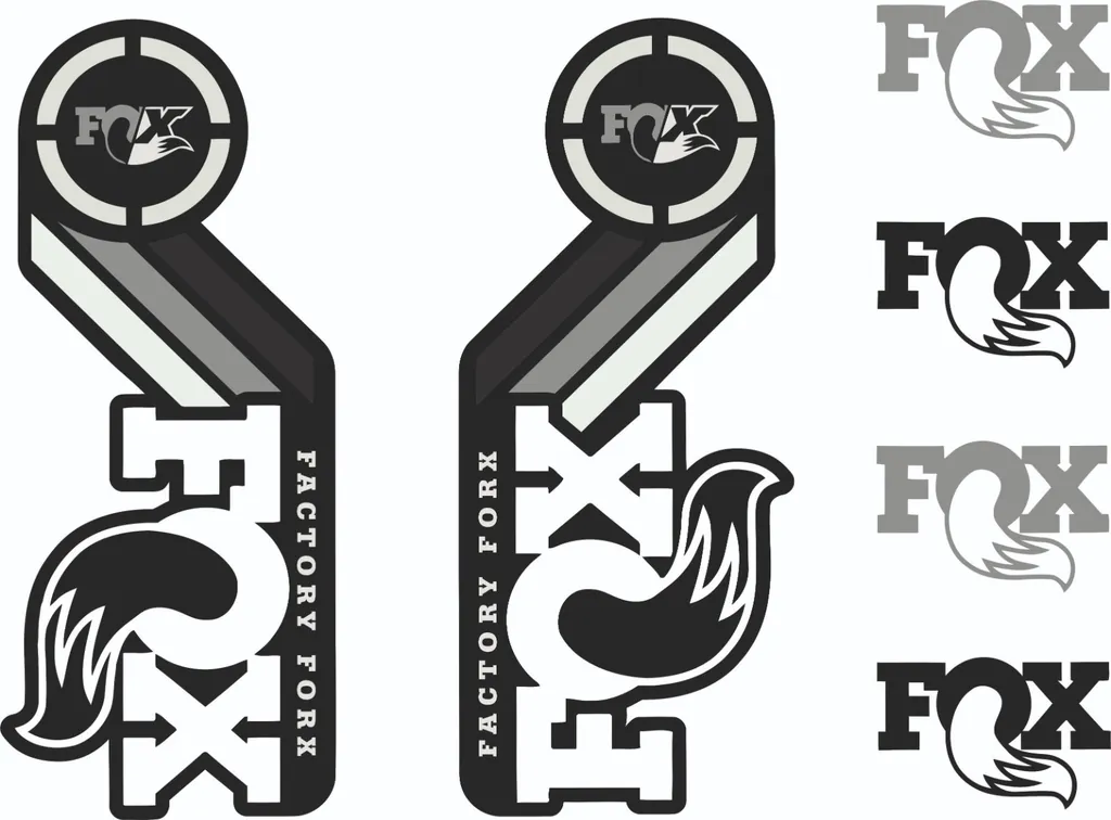 FOX Racing Shox AM Heritage Sticker Decal 2015 Kit Fork / Shock Sets White