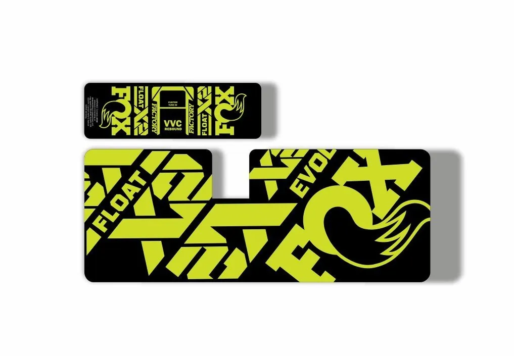 FOX Float X2 2021 Rear Shock Suspension Sticker Adhesive Decal Kit Lime Green
