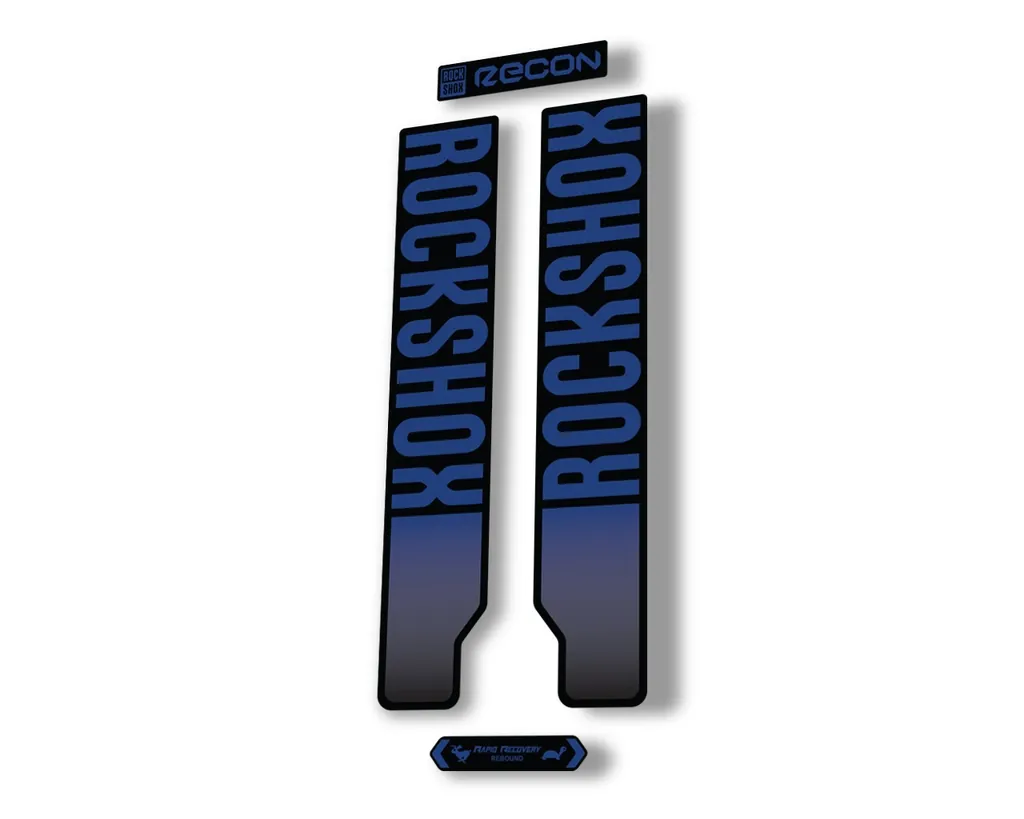 Rock Shox RECON 2021 Mountain Bike Cycling Decal Kit Sticker Adhesive Dark Blue