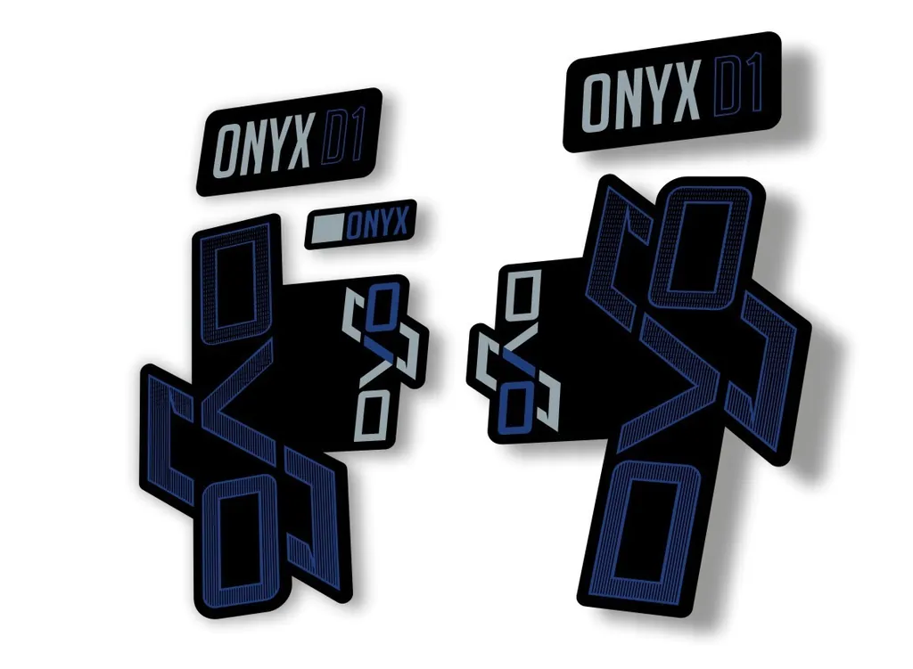 DVO Onyx D1 2022 Fork Suspension Sticker Factory Decal Adhesive Dark Blue