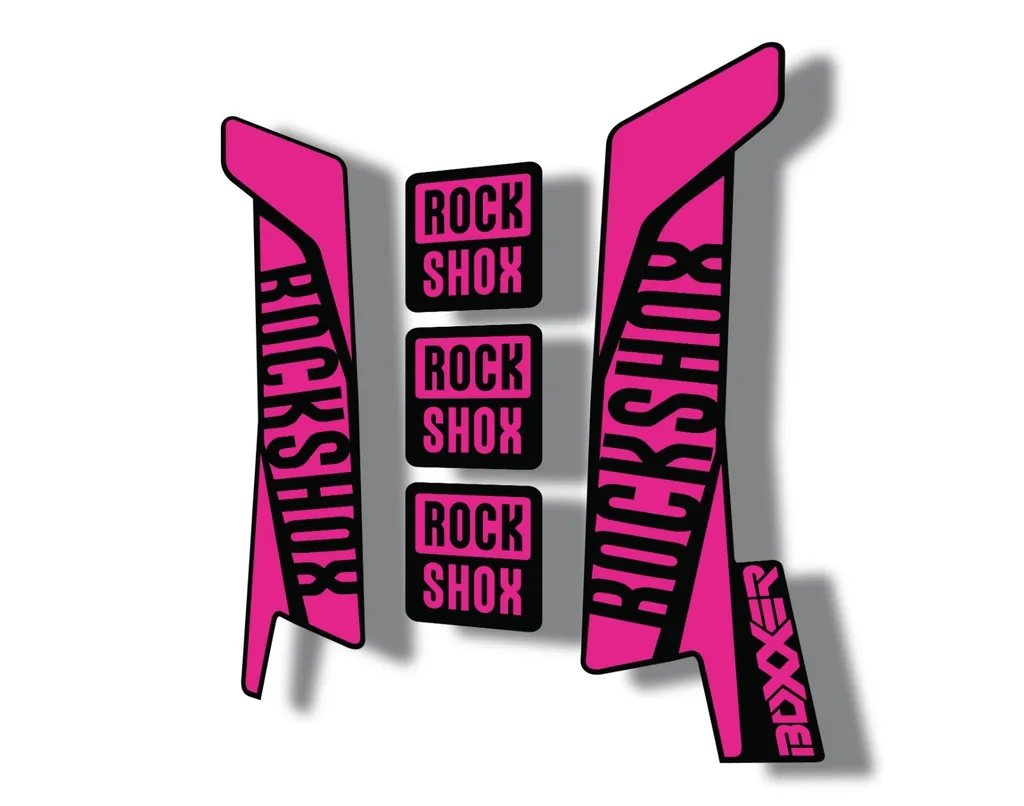 Rock Shox BOXXER 2017 Mountain Bike Cycling Decal Kit Sticker Pink