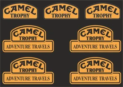 CAMEL TROPHY 4x4 Decal Stickers Graphic Set Logo Land Rover Vinyl Adhesive 7 Pcs
