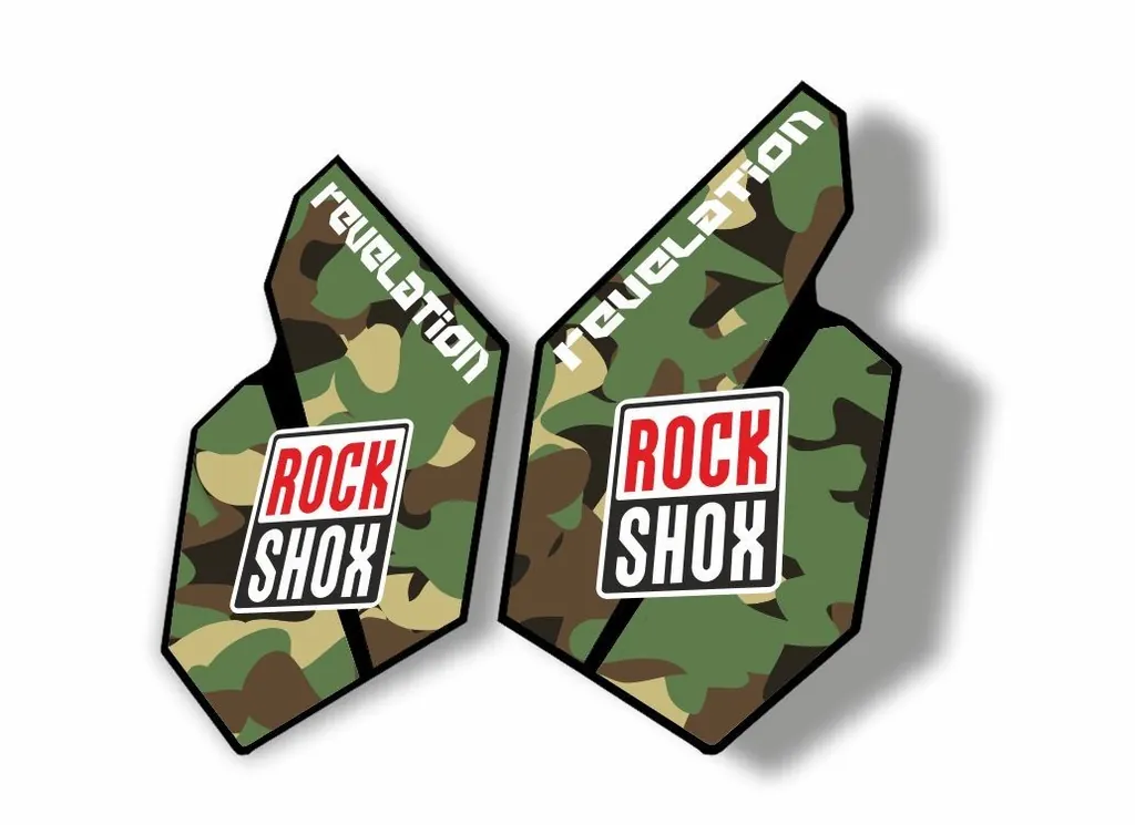 Rock Shox REVELATION 2012 Mountain Bike Cycling Decal Sticker Adhesive Camuflage