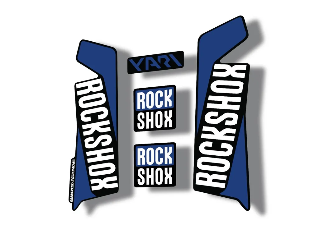 Rock Shox YARI 2017 Fork Decal Mountain Bike Cycling Sticker Adhesive Dark Blue