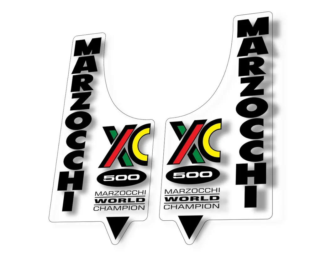 Marzocchi XC 500 1994 Suspension Graphic Decal Kit Sticker Adhesive Set Black