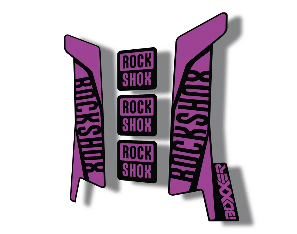 Rock Shox BOXXER 2017 Mountain Bike Cycling Decal Kit Sticker Purple