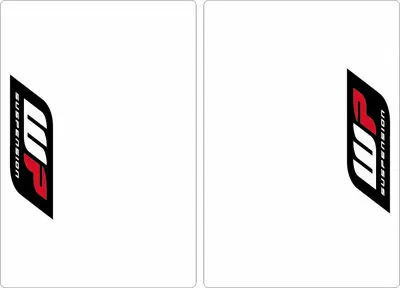 WP Suspension Bike Upper Forks Decal Stickers Graphic Set Adhesive White 2 Pcs