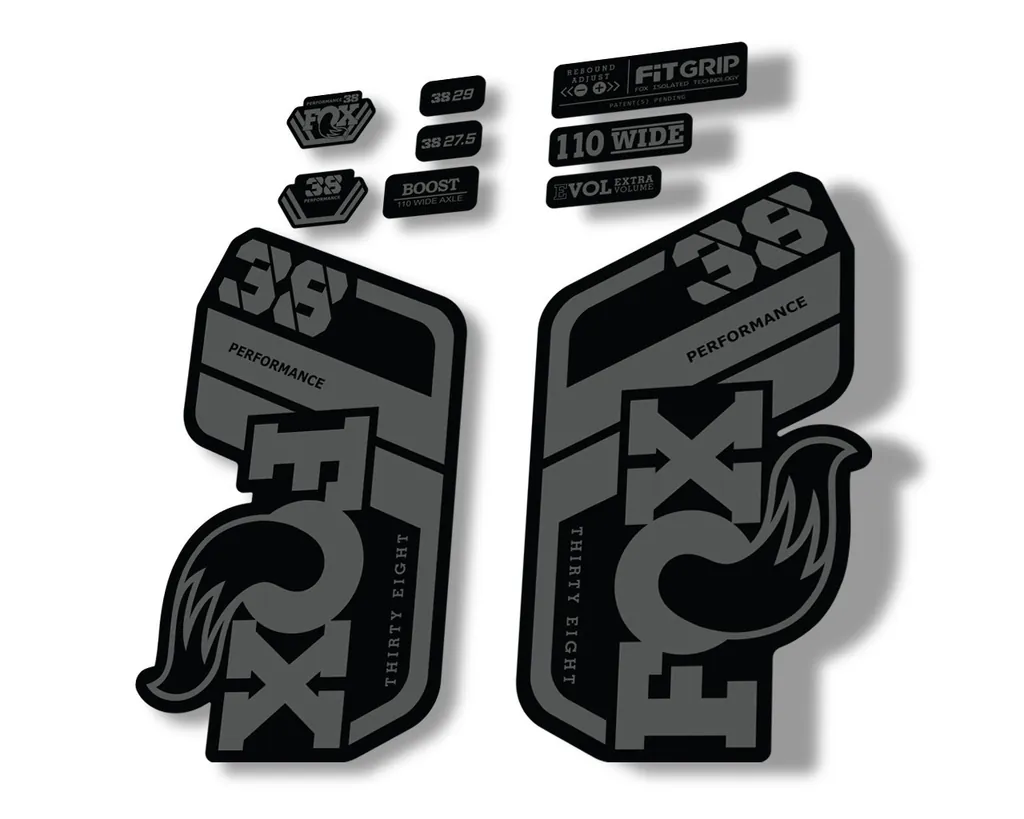 FOX 38 Performance 2021 Forks Suspension Factory Decal Sticker Gray