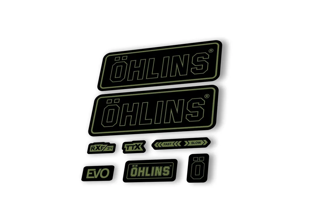 Ohlins RXF34 EVO 2018 Rear Shock Decal Mountain Bike Cycling Sticker Olive