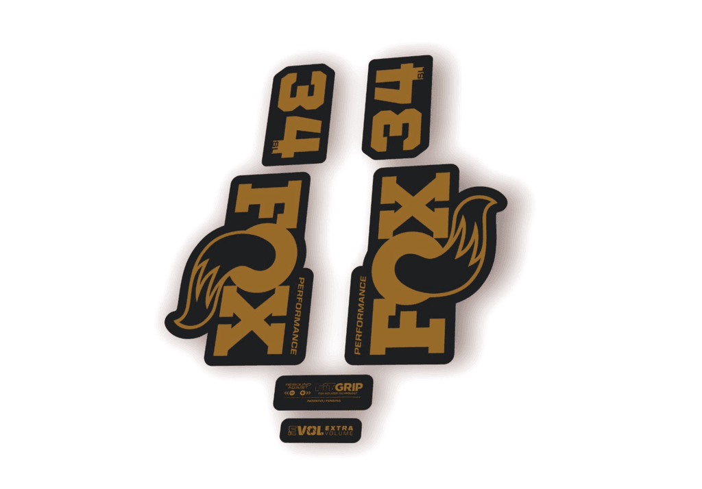 FOX 34 SL Performance 2026 Fork Factory Decal Sticker Adhesive Gold