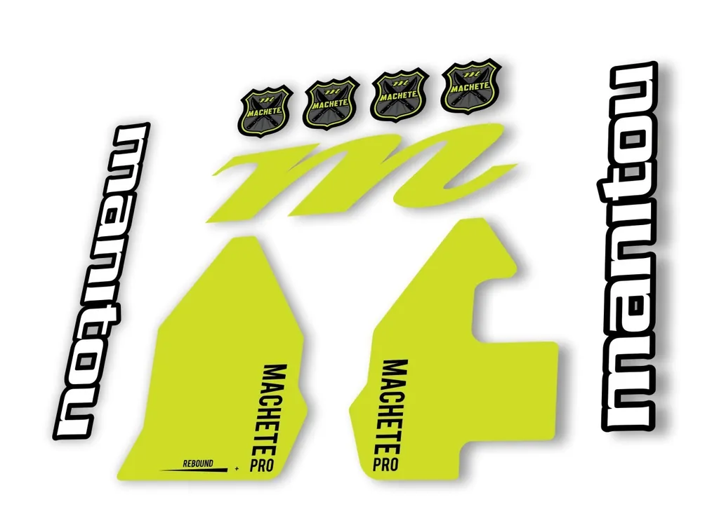 Manitou Machette 100 Pro 2020 Fork Suspension Decal Kit Sticker Lime Green