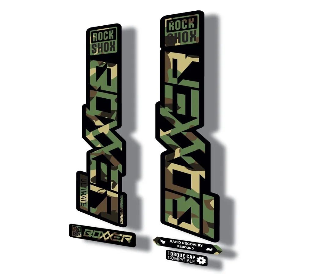 Rock Shox BOXXER 2020 ULTIMATE Mountain Bike Cycling Decal Adhesive Camo