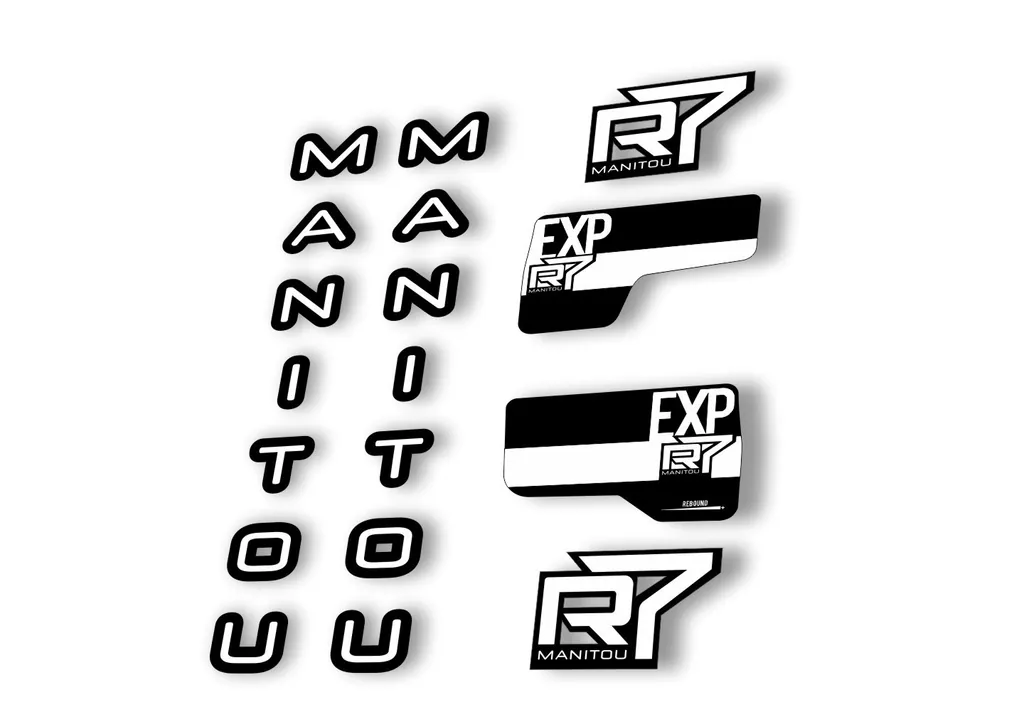 Manitou R7 Expert 2020 Fork Suspension Decal Kit Sticker Set White