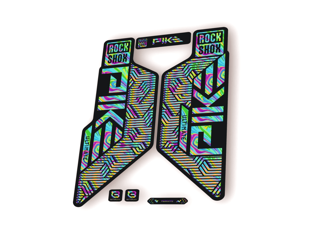 Rock Shox PIKE ULTIMATE 2025 Flight Attendant Bike Decal Sticker Oil Slick 1