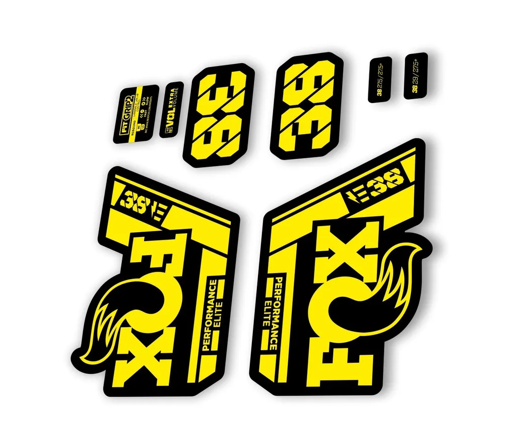 FOX 38 P. Elite E Bike 2021 Forks Suspension Factory Decal Sticker Yellow