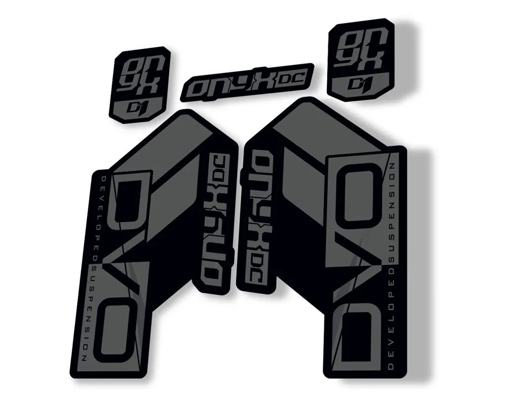 DVO Onyx DC D1 2019 Fork Suspension Sticker Factory Decal Adhesive Gray