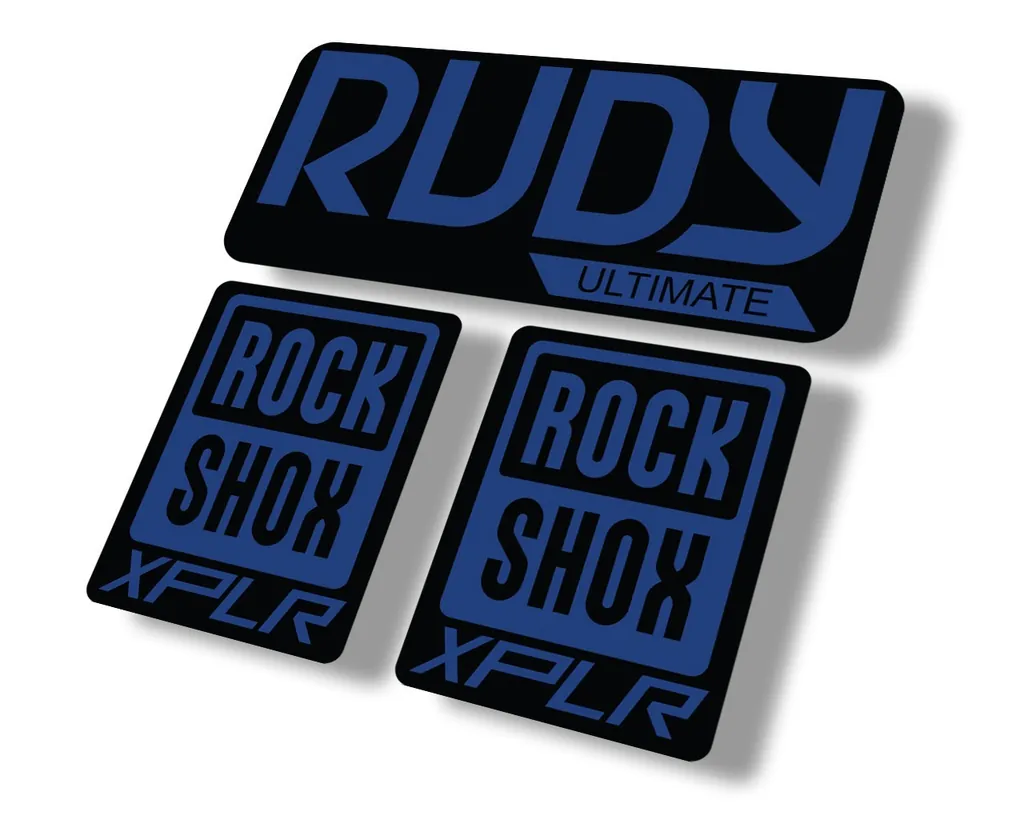 Rock Shox Rudy Ultimate XPLR Gravel Fork Decal Bike Cycling Sticker Dark Blue