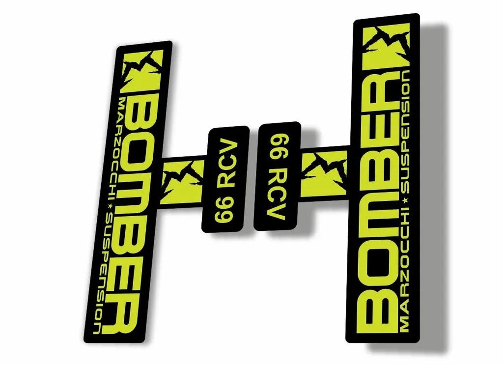 Marzocchi Bomber 66 RCV 2009 Fork Suspension Sticker Decal Kit Adhesive L. Green