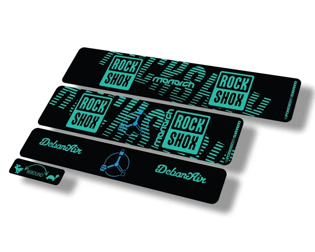 Rock Shox MONARCH 2020 RT3 Rear Shock Decal Sticker Adhesive Set Dolphin