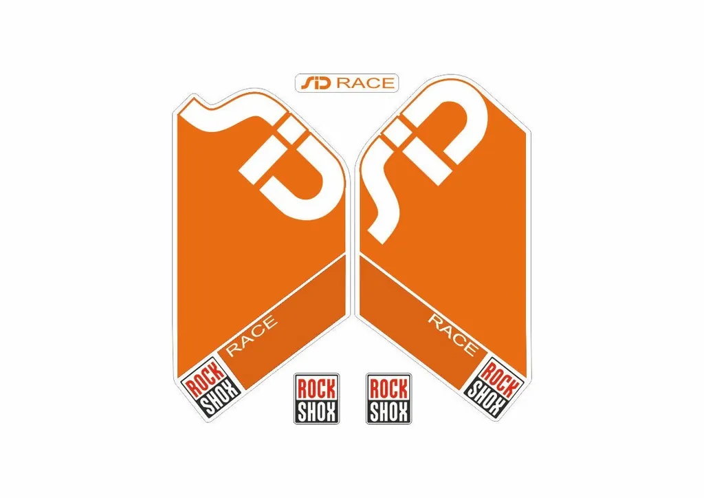 Rock Shox SID Team Mountain Bike Cycling Factory Decal Kit Sticker Orange