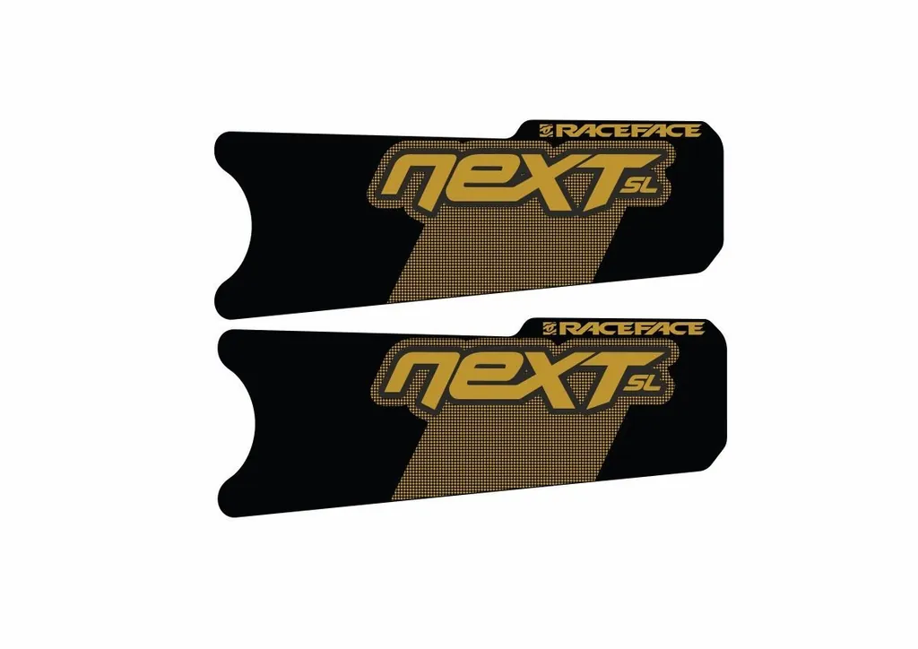 Race Face Next SL Crank Decals Set Sticker Mountain Bike Adhesive Gold 2Pcs