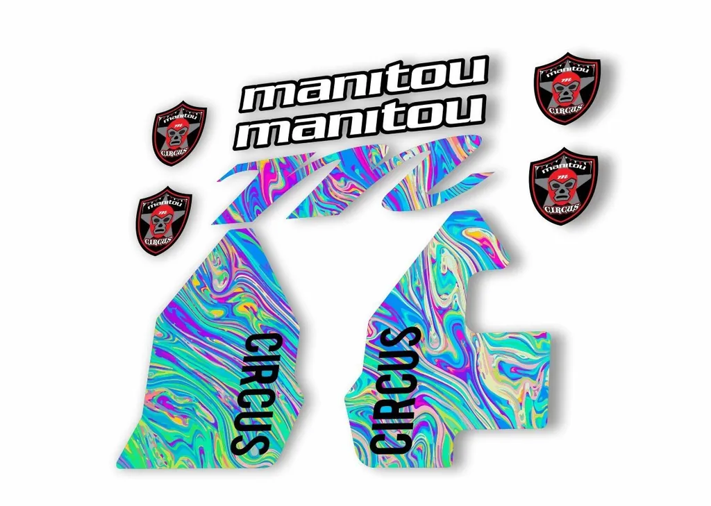 Manitou CIRCUS 2018 Fork Suspension Decal Kit Sticker Oil Slick 1