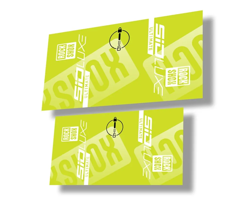Rock Shox 2021 SID LUXE ULTIMATE Rear Shock Decal Sticker Lime Green