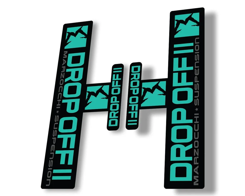 Marzocchi Drop Off II 2 2006 Fork Suspension Sticker Decal Kit Adhesive Dolphin