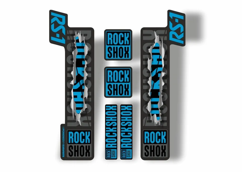 Rock Shox RS1 2018 Fork Decal Mountain Bike Cycling Sticker Adhesive Metal Torn