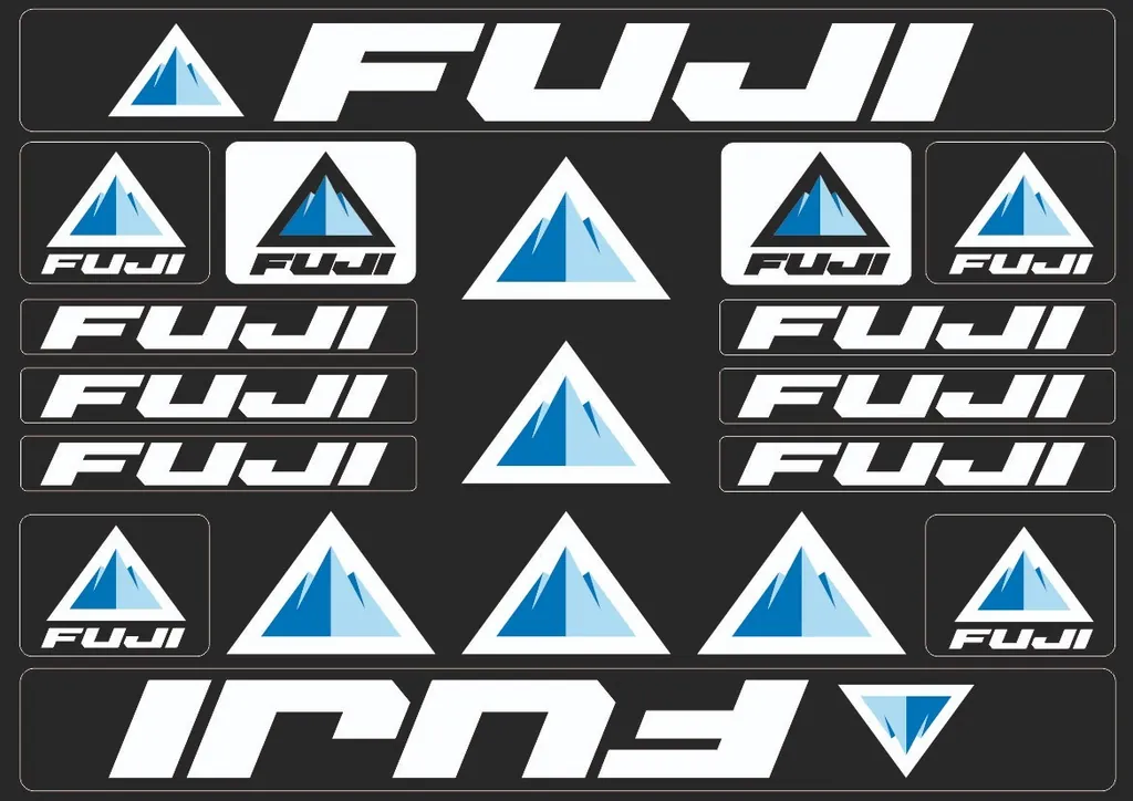 Bicycle Vinyl Frame Stickers – Compatible with FUJI Bikes – White