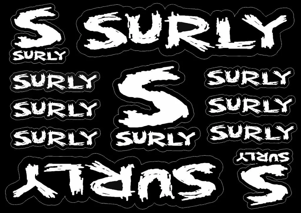Surly Bike Bicycle Frame Decals Factory Stickers Graphic Adhesive Vinyl 11pcs