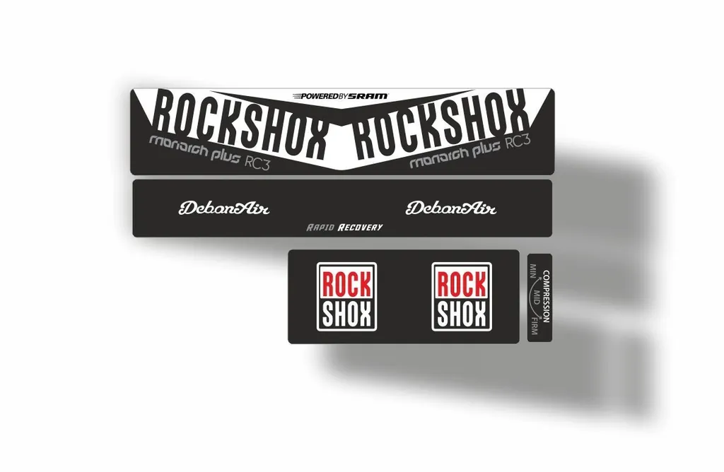 Rock Shox 2016 MONARCH Plus RC3 Rear Shock MTB Decal Sticker Adhesive Black