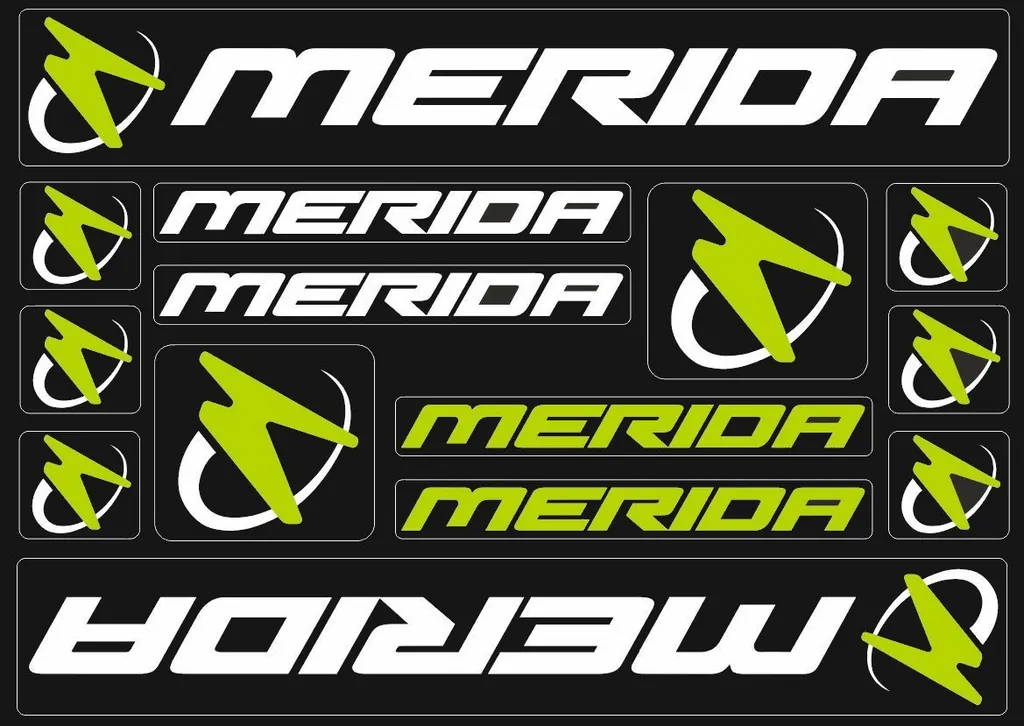 Bike Vinyl Sticker – Compatible with Merida Bicycles – Black/Green #4