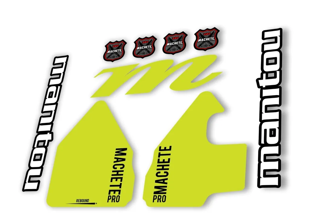 Manitou Machette 110 Pro 2020 Fork Suspension Decal Kit Sticker Lime Green