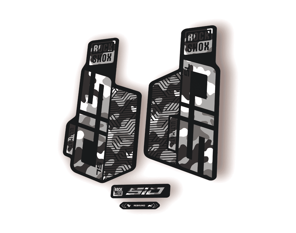 Rock Shox SID SL ULTIMATE 2025 Flight Attendant Bike Decal Sticker White Camo