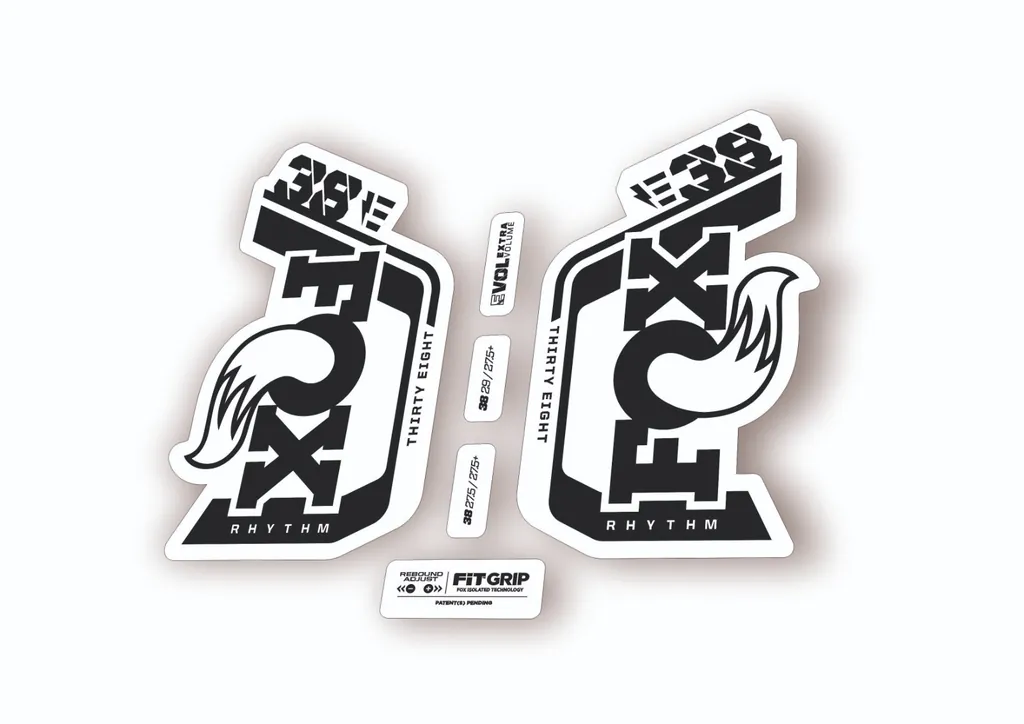 Fox 38 Rhythm E Bike 2024 Fork Suspension Factory Decal Sticker Adhesive Black
