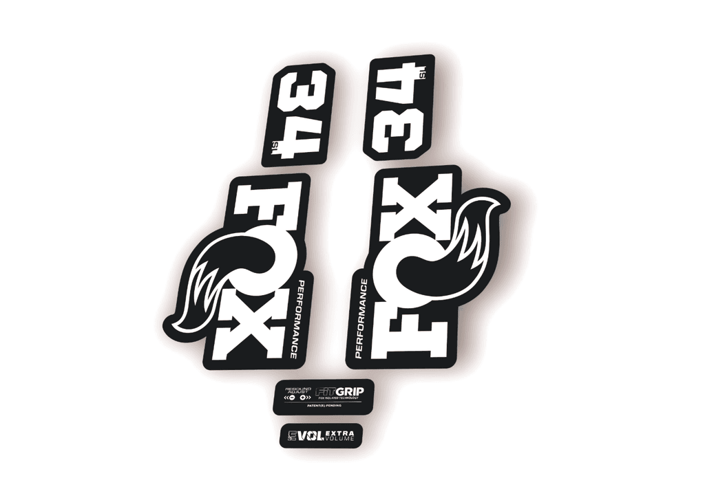 FOX 34 SL Performance 2026 Fork Factory Decal Sticker Adhesive White