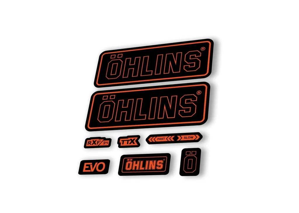 Ohlins RXF34 EVO 2018 Rear Shock Decal Mountain Bike Cycling Sticker Orange