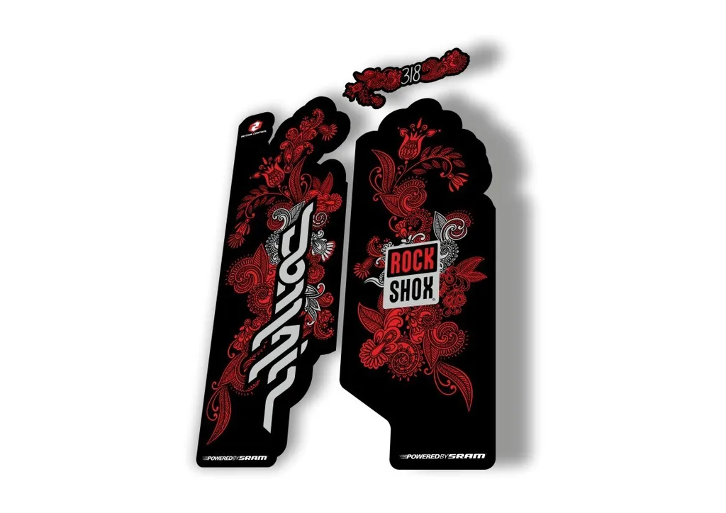 Rock Shox Domain 318 Custom Fork Cycling MTB Decal Kit Sticker Adhesive Red