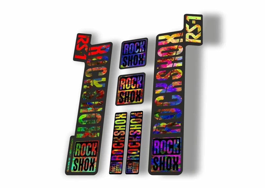 Rock Shox RS1 2018 Fork Decal Mountain Bike Cycling Sticker Adhesive Oil Slick