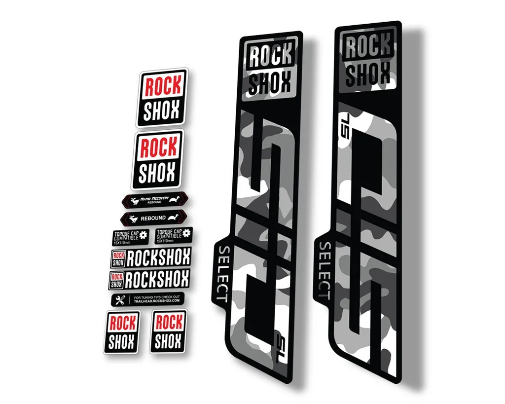 Rock Shox SID SELECT SL 2021 Fork Decal Mountain Bike Cycling Sticker White Camo